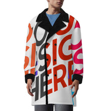 Charger l'image dans la galerie, Trench-coat croisé pour homme avec col costume MWL510 personnalisée avec prénom motif texte (conception multi-images)