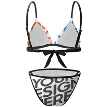 Charger l'image dans la galerie, Bikini sexy à lacets cordes ensemble 2 pièces femme BK2134 personnalisé avec photo logo motif texte (conception multi-images)