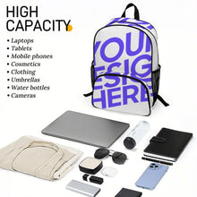 Charger l'image dans la galerie, Sac à dos grande capacité 44 x 32 x 19 cm personnalisée avec prénom motif texte