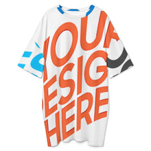 Charger l'image dans la galerie, Chemise de nuit pyjama ample grande taille en soie glacée pour femme LM475 personnalisée avec prénom motif texte (conception multi-images)