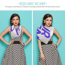 Charger l'image dans la galerie, Foulard carré soie multi usages femme NZ215 personnalisé avec photo logo motif texte