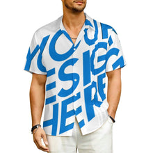 Charger l'image dans la galerie, Chemise plissée manches courtes homme LM005 personnalisé avec photo texte prénom (conception une image)