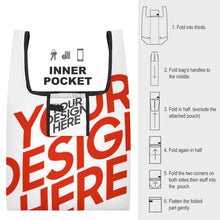 Charger l'image dans la galerie, Sac pliable / Cabas de courses pliable XB0601017 personnalisée avec prénom motif texte (conception multi-images)