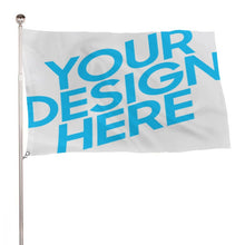 Charger l'image dans la galerie, Drapeau à deux trous personnalisé avec photo texte prénom