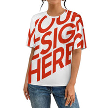Charger l'image dans la galerie, T-shirt coupe classique à manches courtes et col rond NT pour femmes et hommes personnalisé avec photo texte prénom (conception une image)