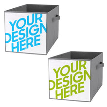 Charger l'image dans la galerie, Boîte de rangement pliable en tissu Oxford personnalisé avec photo texte prénom