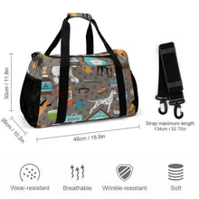 Charger l'image dans la galerie, Sac de Voyage Personnalisé en Sergé Technique avec Bandoulière Amovible