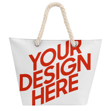 Charger l'image dans la galerie, Sac cabas grande capacité en corde de chanvre personnalisée avec prénom motif texte (conception multi-images)