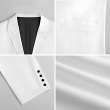 Charger l'image dans la galerie, Costume homme 2 boutons LTM100852 personnalisée avec prénom motif texte (conception multi-images)