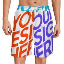 Charger l'image dans la galerie, Pantalon de survêtement court pour homme LM133 taille XS à 4XL personnalisée avec prénom motif texte (conception multi-images)