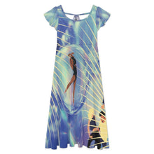 Charger l'image dans la galerie, Robe Longue Femme à Manches Volantées et Ceinture Nouée Personnalisable