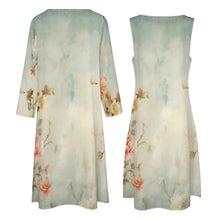 Charger l'image dans la galerie, Ensemble robe sans manches et veste longue personnalisé femme