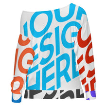 Charger l'image dans la galerie, Sweat-shirt à manches longues et col incliné pour femme MXLD137 personnalisée avec prénom motif texte (conception multi-images)