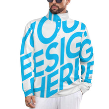 Charger l'image dans la galerie, Sweat-shirt unisexe à manches longues et col montant ANY personnalisé avec photo texte prénom