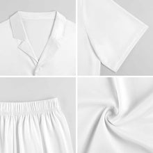 Charger l'image dans la galerie, Pyjama à manches courtes pour femme LM093 personnalisée avec prénom motif texte (conception multi-images)