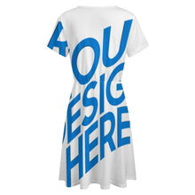 Charger l'image dans la galerie, Robe à manches courtes pour femme LM414 personnalisée avec prénom motif texte