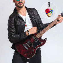Charger l'image dans la galerie, Collier Médiator de Guitare Personnalisable | Pendentif Musique sur Cordon Noir