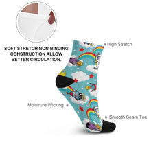 Charger l'image dans la galerie, Chaussettes Longues Personnalisées | Design Bicolore, Confort Polyester | Cadeau Unique