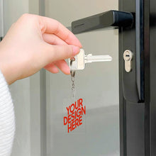 Charger l'image dans la galerie, Porte-clés en acrylique transparent de 3 mm d'épaisseur impression recto-verso personnalisée avec prénom motif texte