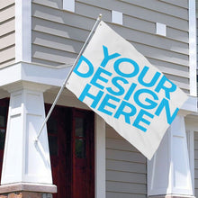 Charger l'image dans la galerie, Drapeau à deux trous personnalisé avec photo texte prénom