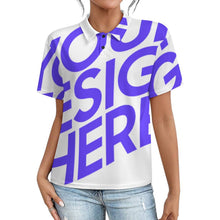 Charger l'image dans la galerie, Polo femme à épaules droites et patte de boutonnage LTPL22 personnalisé avec photo texte prénom (conception une image)