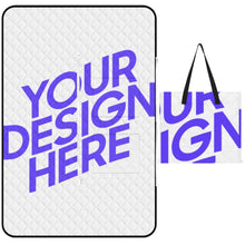 Charger l'image dans la galerie, Tapis de pique-nique pliable pour sac à main style fermeture éclair personnalisé avec photo texte prénom