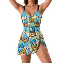 Charger l'image dans la galerie, Maillot de Bain Robe Une Pièce Femme — Short Intégré et Personnalisable