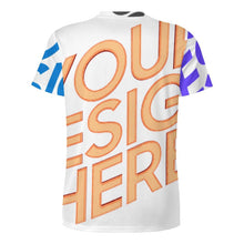 Charger l'image dans la galerie, T-shirt homme en soie glacée OMDT01 personnalisée avec prénom motif texte (conception multi-images)