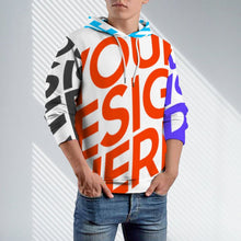 Charger l'image dans la galerie, Sweat-shirt unisexe ample sans poche entièrement imprimé AMZ personnalisée avec prénom motif texte (conception multi-images)