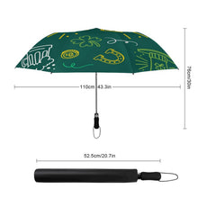 Charger l'image dans la galerie, Parapluie de Golf Pliant Automatique Personnalisé avec Intérieur Noir Anti-UV