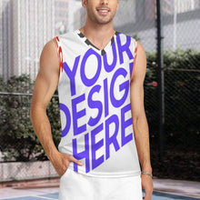 Charger l'image dans la galerie, Débardeur de basket homme maillot TK col V personnalisée avec prénom motif texte (conception multi-images)