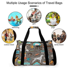 Charger l'image dans la galerie, Sac de Voyage Personnalisé en Sergé Technique avec Bandoulière Amovible