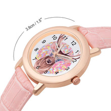 Charger l'image dans la galerie, Montre Femme Cuir Rose Personnalisée | Minimalisme & Cuir Véritable
