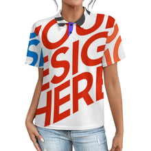 Charger l'image dans la galerie, Polo femme à épaules droites et patte de boutonnage LTPL22 personnalisée avec prénom motif texte (conception multi-images)