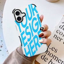 Charger l'image dans la galerie, Coque de téléphone portable iPhone 16 série en cuir fibre personnalisé avec photo texte prénom