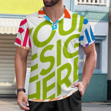 Charger l'image dans la galerie, Polos coupe standard pour hommes personnalisée avec prénom motif texte (conception multi-images)