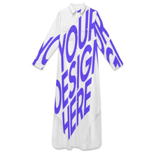 Charger l'image dans la galerie, Robe chemise longue classique pour femme B9S personnalisé avec photo texte prénom