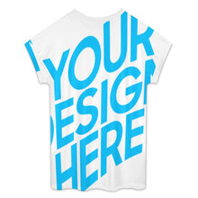 Charger l'image dans la galerie, T-shirt à manches courtes à épaules tombantes pour femme NT105 personnalisé avec photo texte prénom (conception une image)