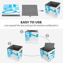 Charger l'image dans la galerie, Bacs de rangement pliables avec poignée personnalisé avec photo texte prénom (conception une image)