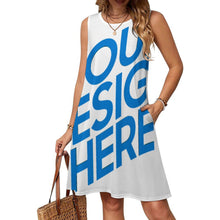 Charger l'image dans la galerie, Robe sans manches pour femme LM412 personnalisé avec photo texte prénom