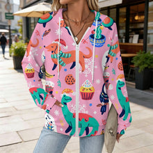 Charger l'image dans la galerie, Veste à capuche zippée en maille gaufrée pour femme