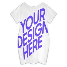 Charger l'image dans la galerie, Robe midi col V pour femme à manches courtes A96Q personnalisé avec photo texte prénom