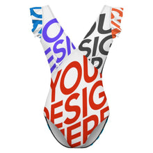 Charger l'image dans la galerie, Maillot de bain une pièce à manches volantées pour femme SDS507 personnalisé avec photo texte prénom (conception multi-images)