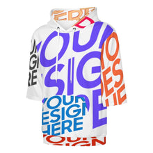 Charger l'image dans la galerie, Sweat à capuche pour homme et femme LM033 demi-manches design multi-images en tissu de santé (également appelée couche d'air) personnalisée avec prénom motif texte
