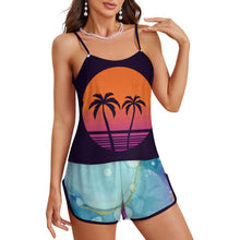 Charger l'image dans la galerie, Ensemble Pyjama Soie Glacée Personnalisable | Caraco & Shorty Doux