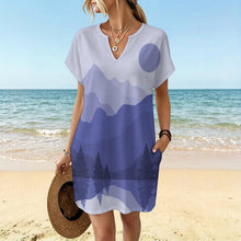 Charger l'image dans la galerie, Robe Casual Femme Personnalisée Col V avec Poches