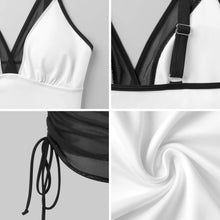 Charger l'image dans la galerie, Maillot de Bain Une Pièce Personnalisé Gainant Col V Résille