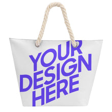Charger l'image dans la galerie, Sac cabas grande capacité en corde de chanvre XB0601066 personnalisé avec photo texte prénom (conception une image)