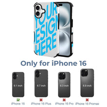 Charger l'image dans la galerie, Coque de téléphone portable iPhone 16 série en cuir fibre personnalisé avec photo texte prénom