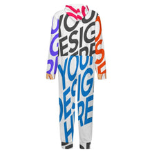 Charger l'image dans la galerie, Combinaison élégante en peluche avec capuche LTWY87 pour garçons et filles personnalisée avec prénom motif texte (conception multi-images)